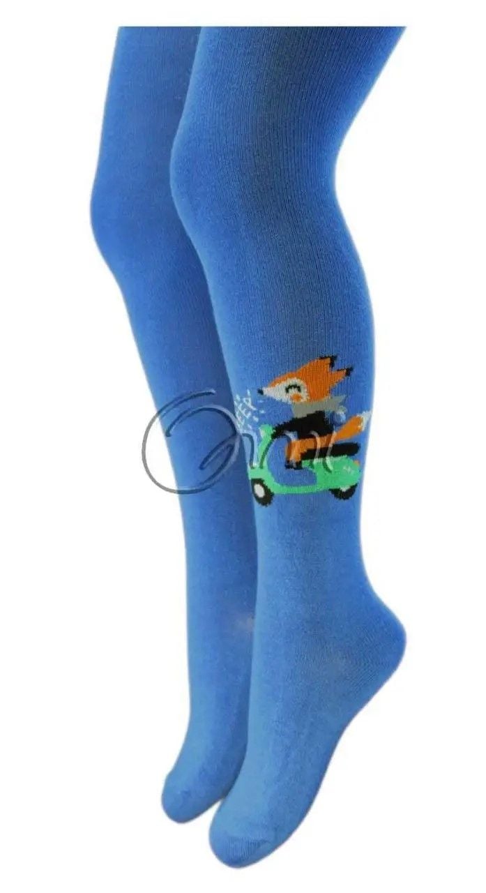 Колготи демісезонні з малюнком блакитні 8225/74 Легка хода 74-86р