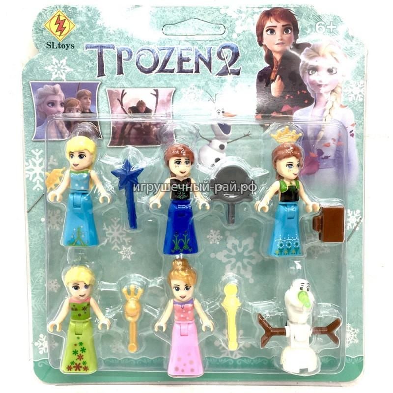 Конструктор фігурки FROZEN  6шт на планшеті 12*10см SL89156 Китай