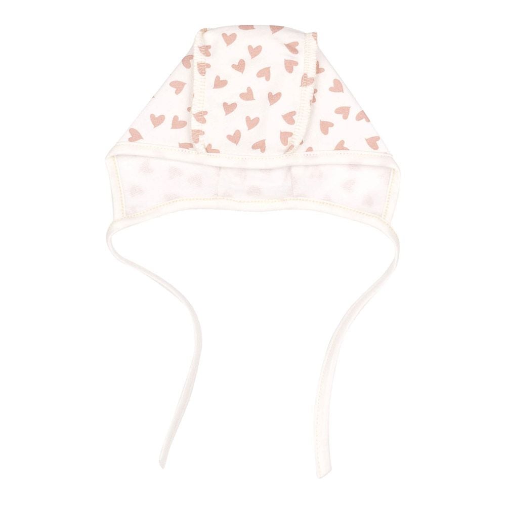 Чепчик на завязках для новородженних байка з малюнком №20А молочний ШП2 Bembi 50р