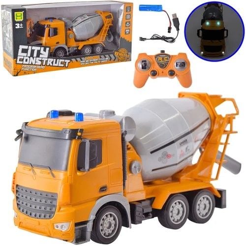 Будтехніка  р/у 1:24 акум 2.4G Бетономішалка коробка 44*21,5*13см SH091-353B Китай