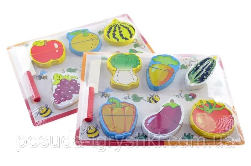 Рамка вкладка овочі фрукти ніж на дошкі у слюді 30*22см WD1905 Китай