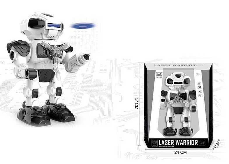 Робот світло звук стріляє  дисками у коробці 30*24*12см 612B Китай