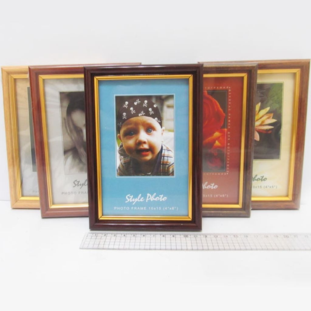 Фоторамка 10*15см настінна з підставкою  багет пластиковий у слюді 999592 Китай