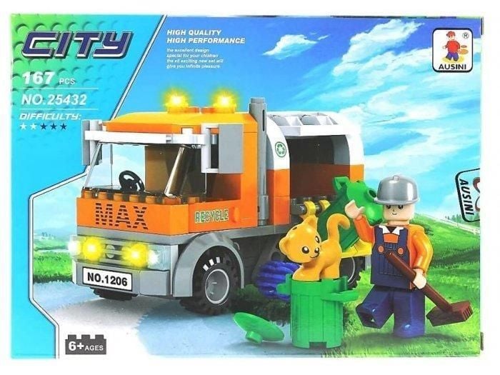 Конструктор 169д City Сміттєвоз коробка 25,5*19*4,5см 25432 KEYIXING