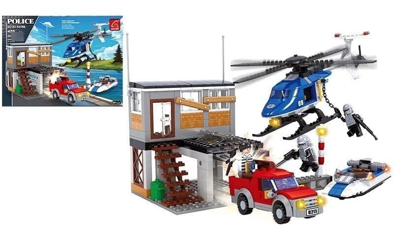 Конструктор 484д поліцейский  патруль коробка 35*47*6см 23803 ausini