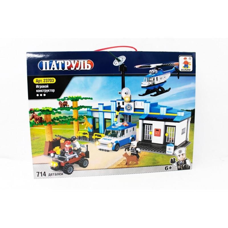 Конструктор 724д Поліцейска дільниця 4 фігурки коробка 35*47*6см 23703 KEYIXING