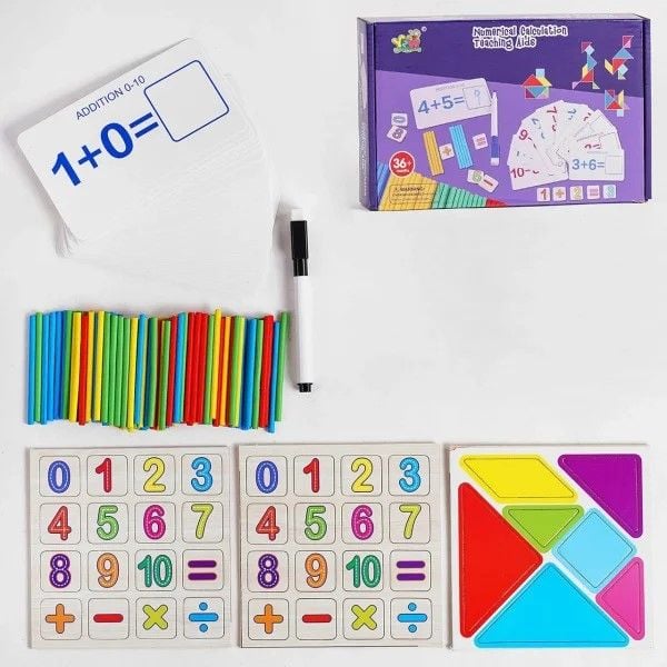 Дерево логіка Математика набір в коробці 24*15*3,5см 52607 Китай