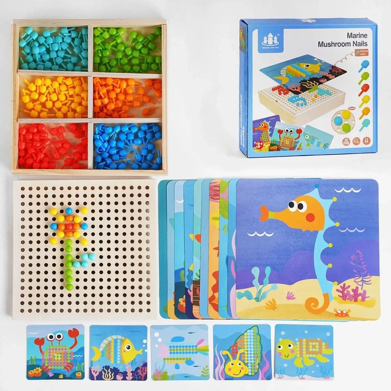 Дерево логіка Мозаїка 10 карток 6 кольорів  коробка 21*21*5,5см 52494 Китай