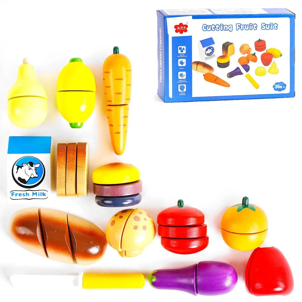 Дерево логіка Продукти на липучці 28 ел коробка 24*18*5,5 см 54616 Китай