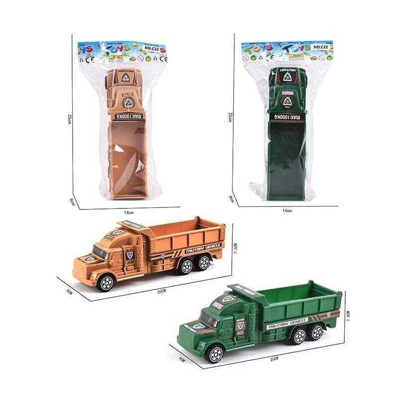 Машина військова вантажівка пластик інерція грузовик пакет 23*13*5,5см C22 Китай