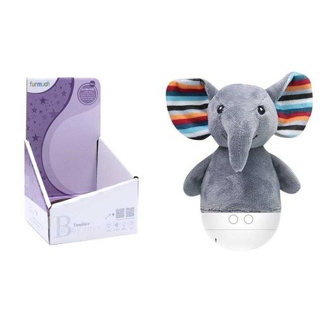 Неваляшка слон  м'яка батар світло звук коробка 18*9*8см FM999-1 Китай