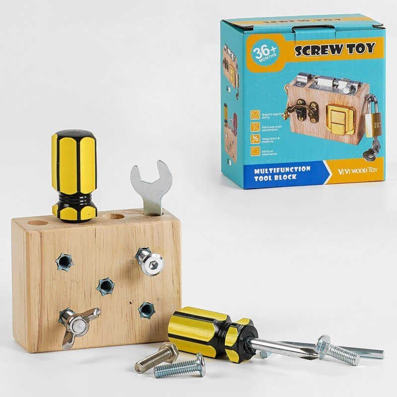 Дерево логіка Бізіборд  у коробці 10*10*5см C52704 Китай