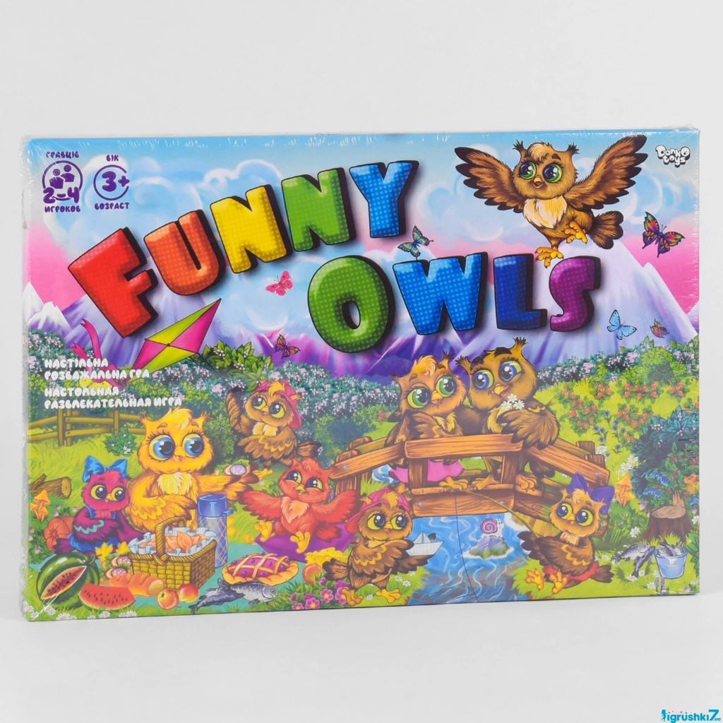 Настільна гра бродилка  FUNNY OWLS в коробці 35*25*4см DTG98 Danko toys