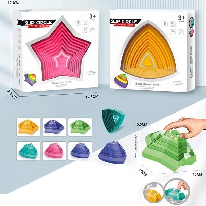 Логічна гра Піраміда світло у коробці 12*12*3 см 6625 Китай