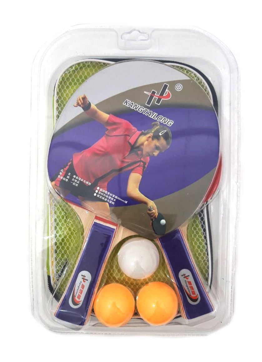 Теніс настільний  ракетки 2шт чохол 3 м'ячика Пінг-понг слюда 29*19*4см TT2020 Китай