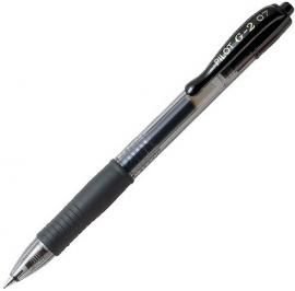 Ручка гелева 0.7мм автомат чорна BL-G2-7-B Pilot