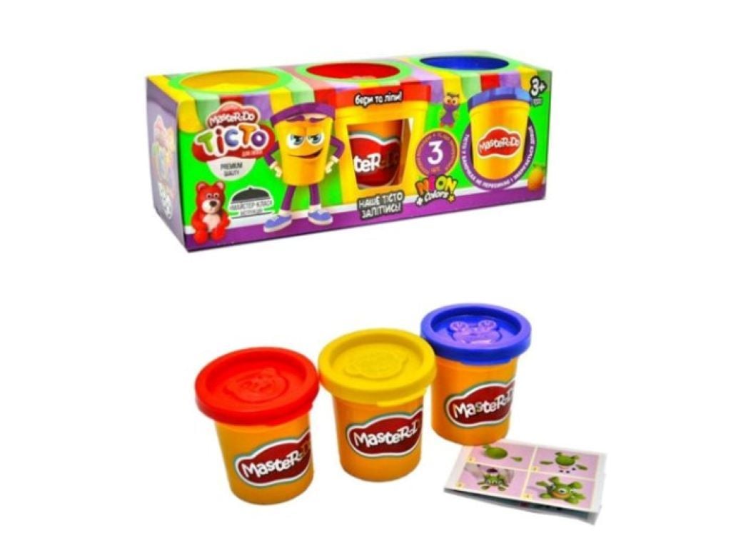 Тісто пластилінове для ліпки  Master Do Premium  3шт в коробці 17*6*6см TMDB-01-04 Danko toys
