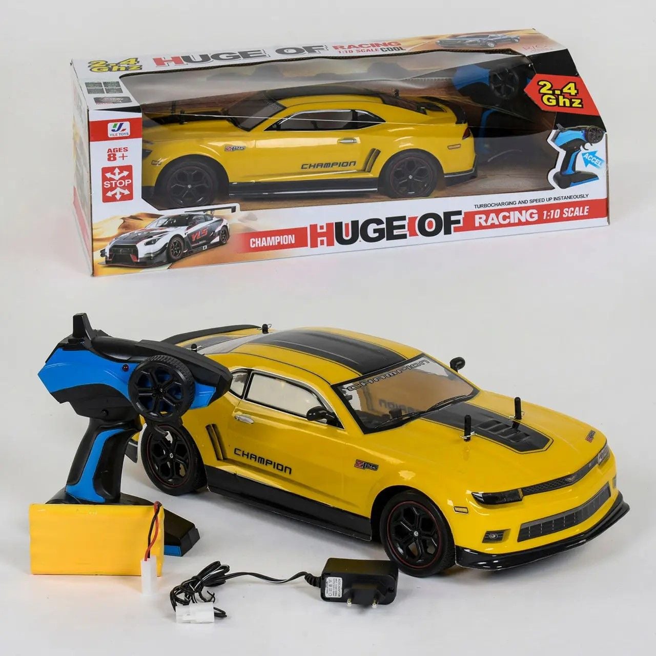 Машина р/у акум 9,6V пульт м'який  корпус 40см коробка 60*20*24см YL-02 Китай