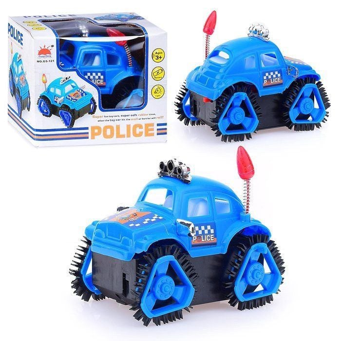 Перевертень джип поліція  батар коробка 11*8*10см GS-121 Китай