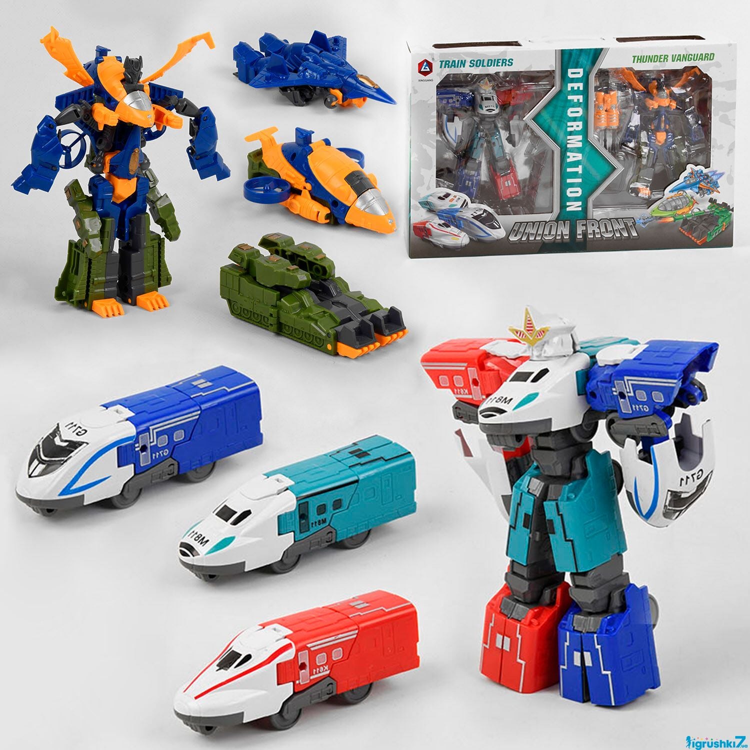 Трансформер Union Front машина робот 20см 2шт коробка 51*31*11см HD48 Китай