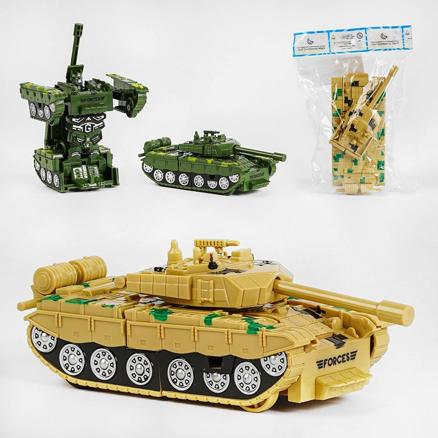 Танк-трансформер  14см  пакет XY778-3E Китай