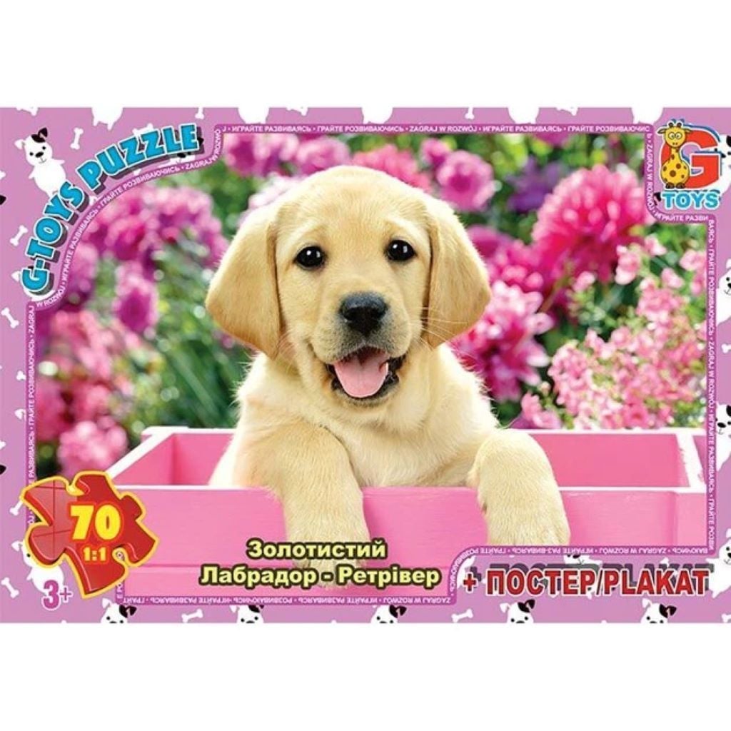 Пазли 70ел 30*21см Домашні улюбленці+ постер  в коробці 17*12*3см AN147 G-Toys