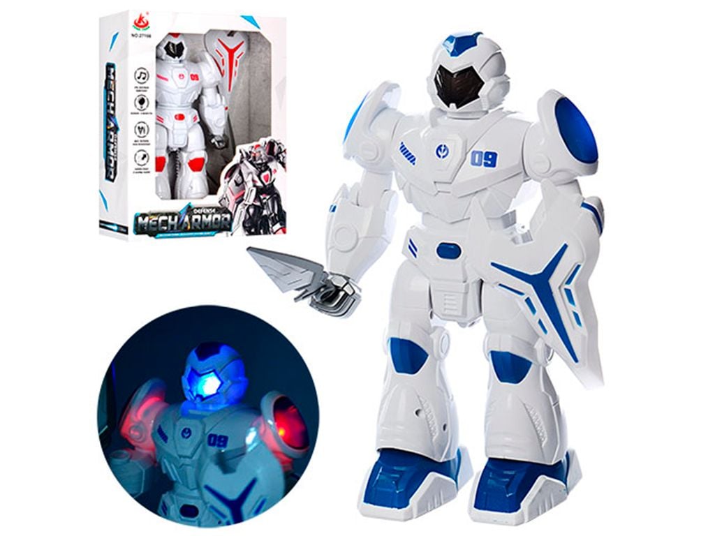 Робот 25см  звук світло на батар коробка 31*10*7см 27166 Китай