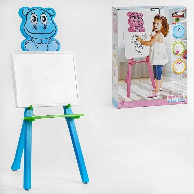 Мольберт пластик складний на ніжках блакитний у коробці 44*33*8,5см 03-420 Китай