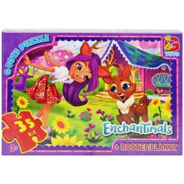 Пазли 35ел  Enchantimals в коробці 18*12*3см EA211 G-Toys