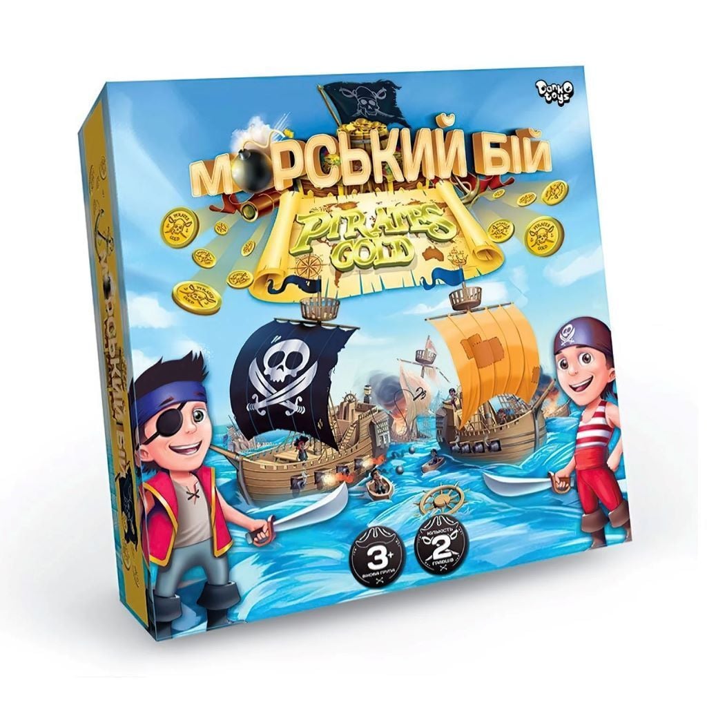Настільна гра Морський бій Pirates Gold у коробці 25*25*4см G-MB-03U Danko toys