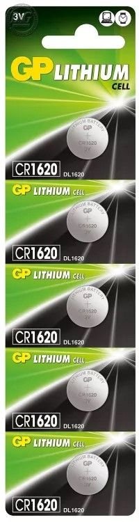 Батарейка таблетка GP Lithium Button Gell 3. 0V CR1620-7U5 GP