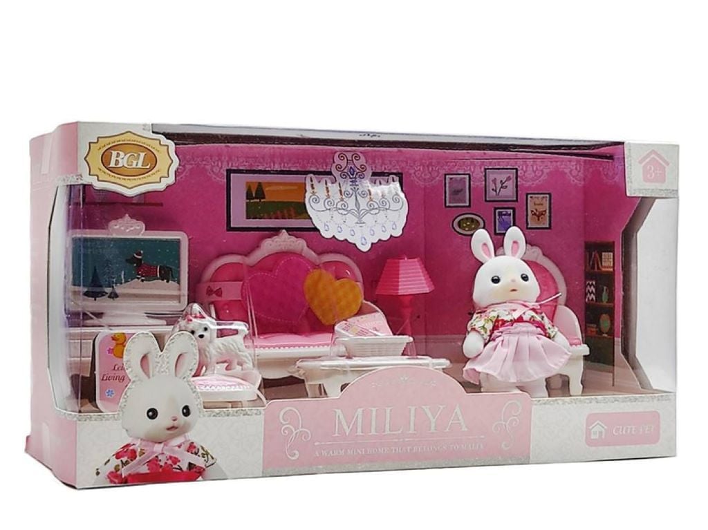 Меблі для ляльки DREAMY вітальня 1фігурка флоксова коробка 33*14*18см 55001-1 Китай