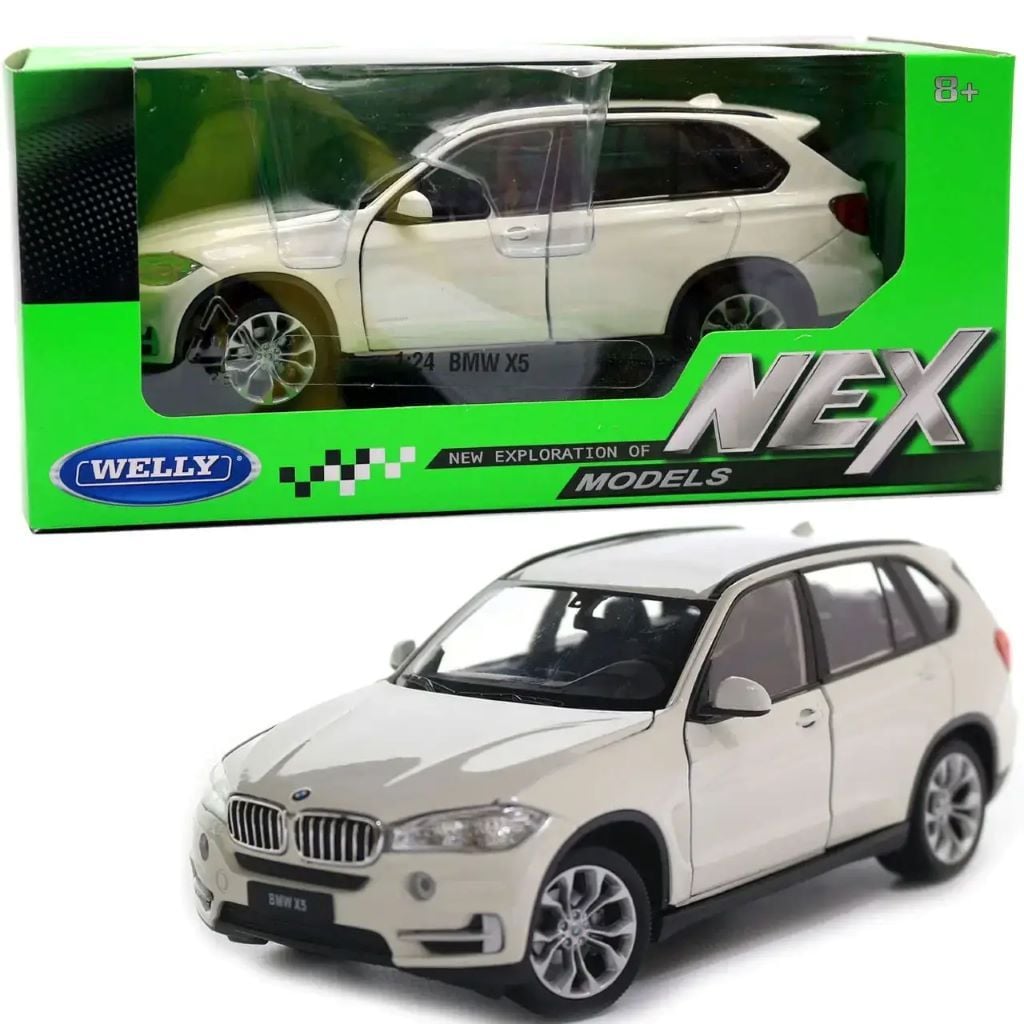 Машина металева 1:24 BMW X5 відкрив двері гумові колеса у коробці 23*11*10см 24052W Welli