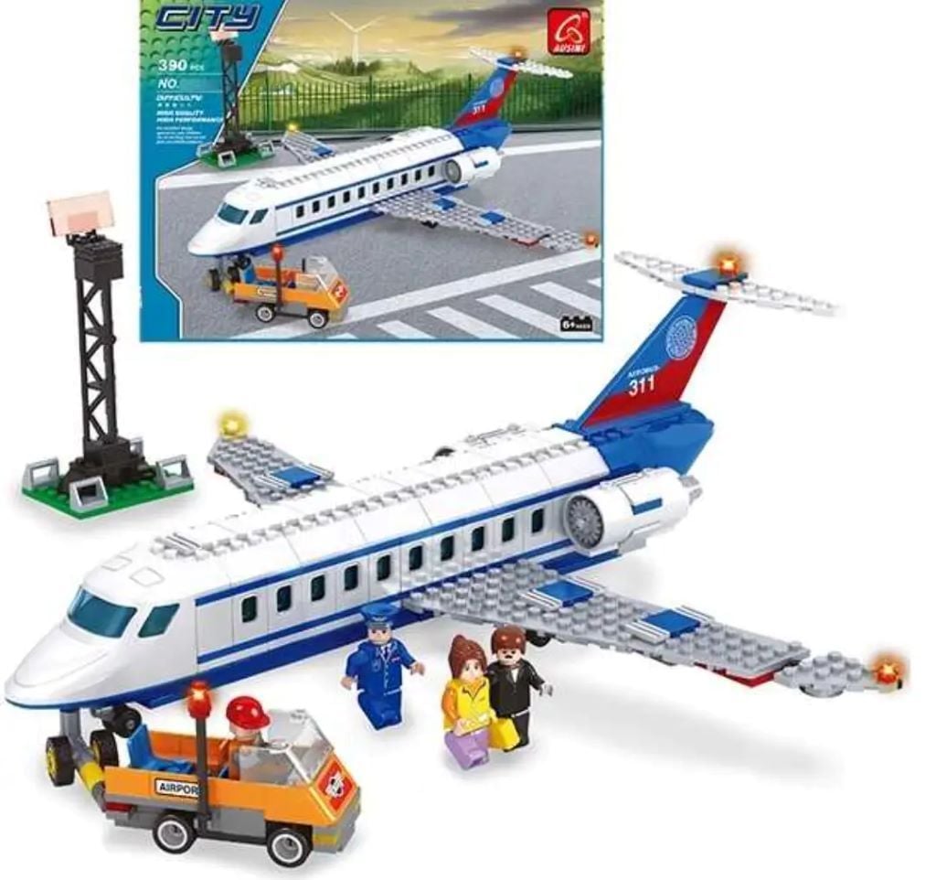 Конструктор типу лего 390дет POLICE Аеропорт у коробці 41*31*6см 25723 ausini