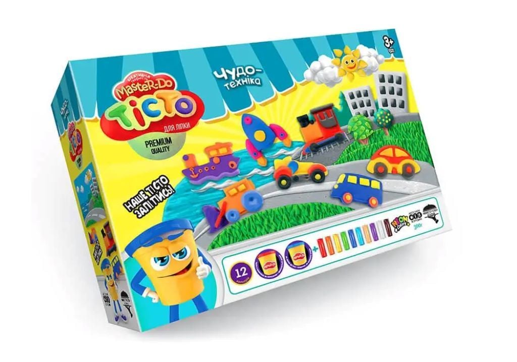 Тісто пластилінове для ліпки  Master Do люкс 12шт в коробці 20*25*10см TDM-07-02U Danko toys