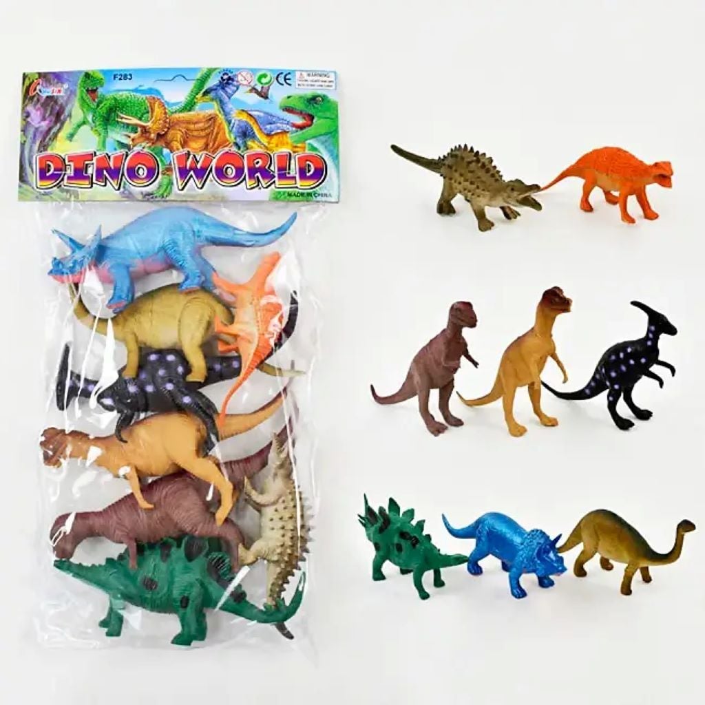 Набір динозаврів 8шт в пакеті 30*20см F283 Китай