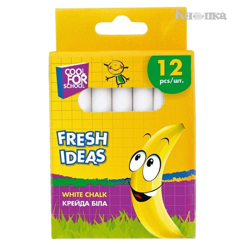 Крейда біла квадратна12шт коробка 10*6*2см 6701 Китай