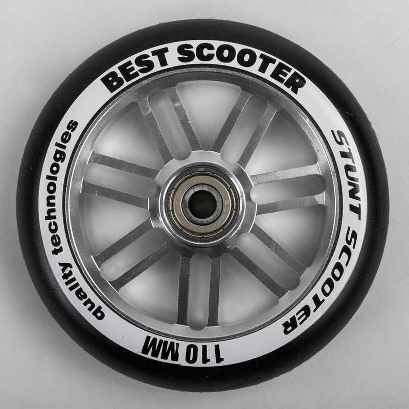 Колесо для трюкового самоката PU 110мм підшибник  срібний Best Scooter 9604/110 Китай