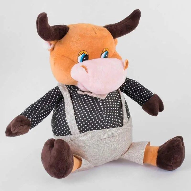 М'яка іграшка бичок 30см муз  співає пісеньку рос мові 44105 Китай