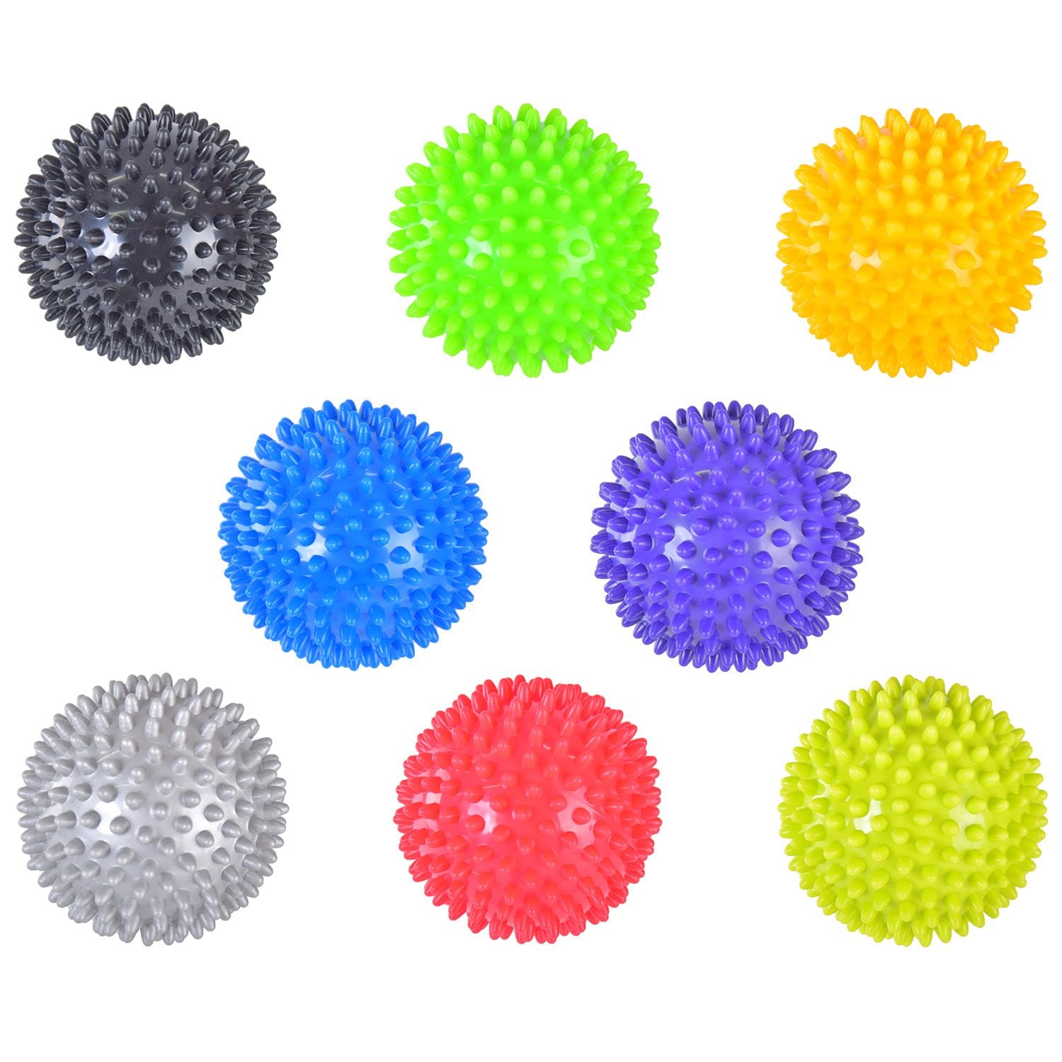 М'яч масажний 9см з шипами твердий (також для прання білизни) мікс кольорів RB2221 Китай