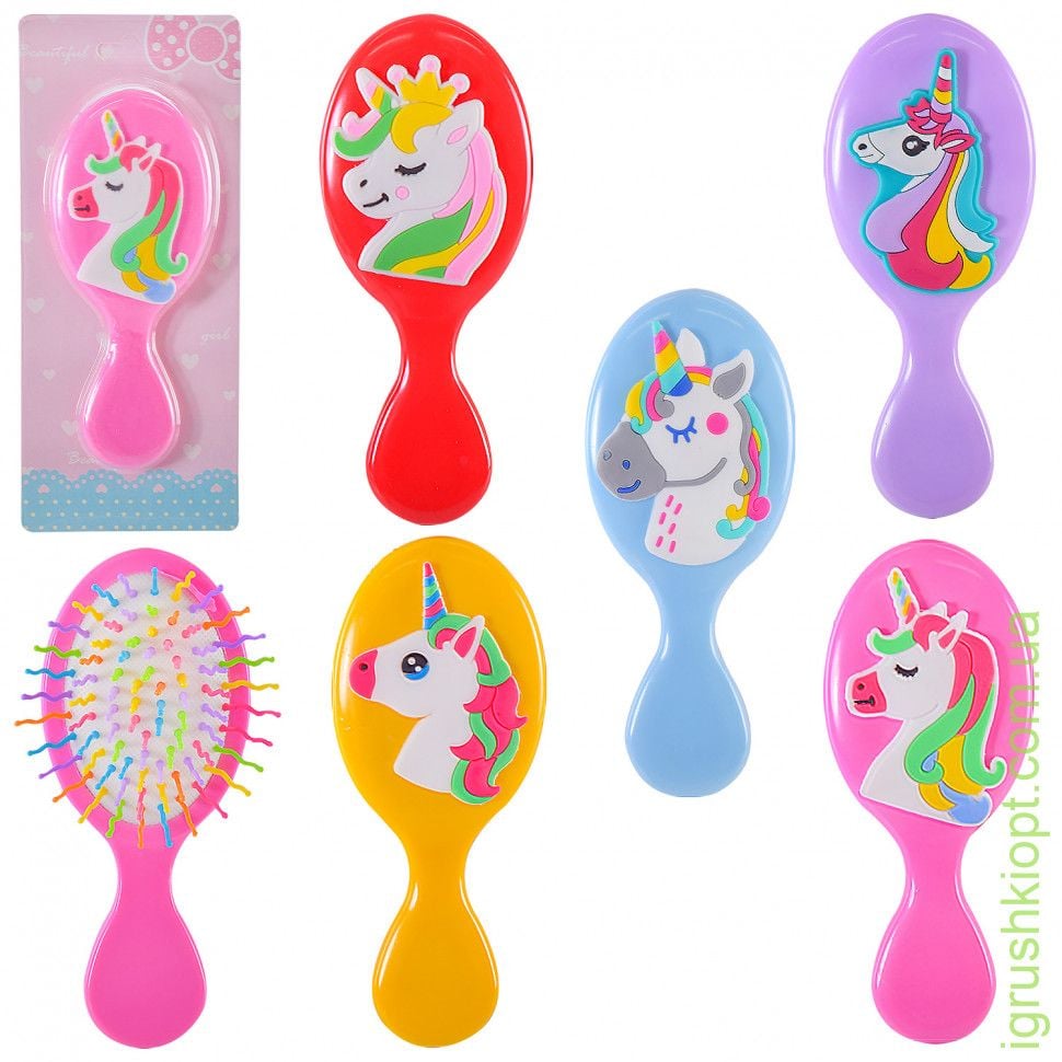 Гребінець для волосся Єдиноріг 6*14 см планшет H2052 Китай