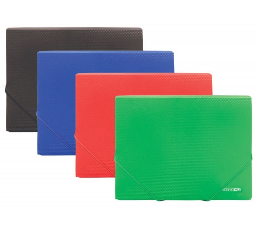 Папка конверт А4 на гумках мікс кол 31601-50 Econo mix