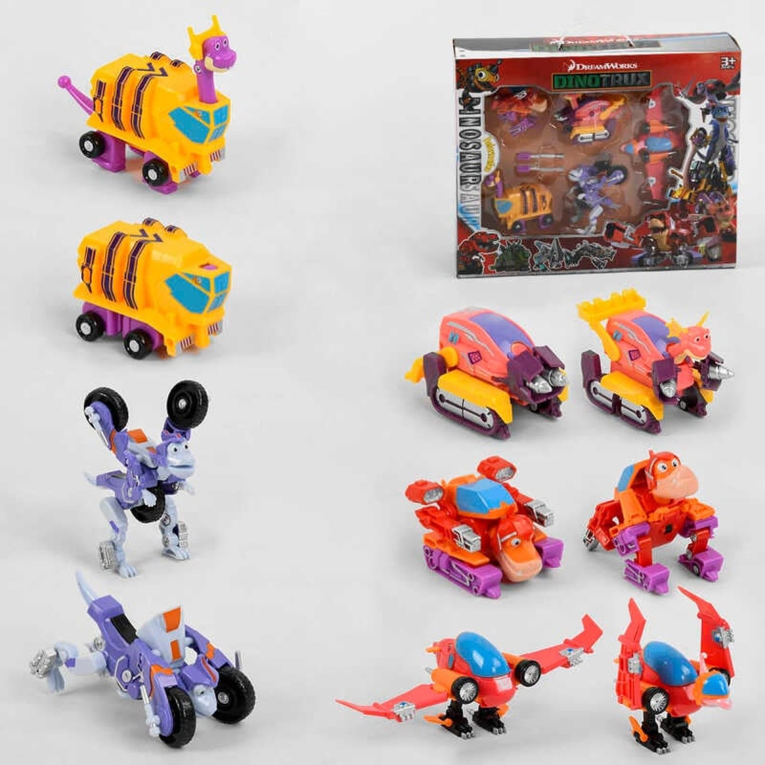 Трансформер динозавр Dinotrux 5шт в коробці 37*30*11 см 21033 Китай