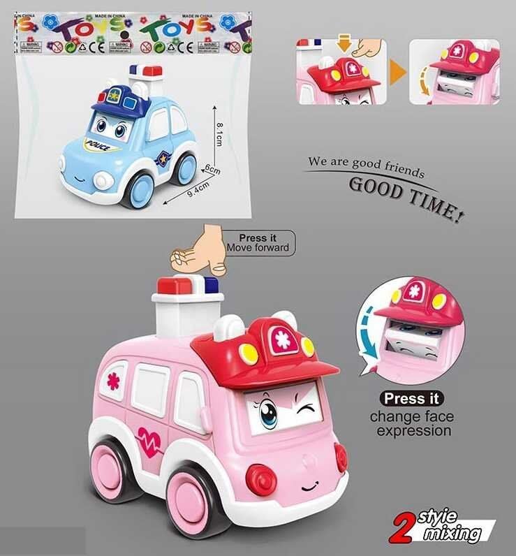 Машина заводна 2 види  пакет 9*7см 901-1 Китай