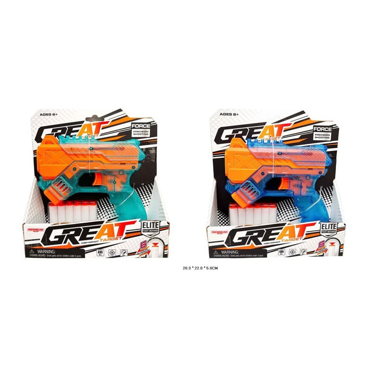 Пістолет стріляє паралоновими  кулями пакет 25*16см 8004 Китай