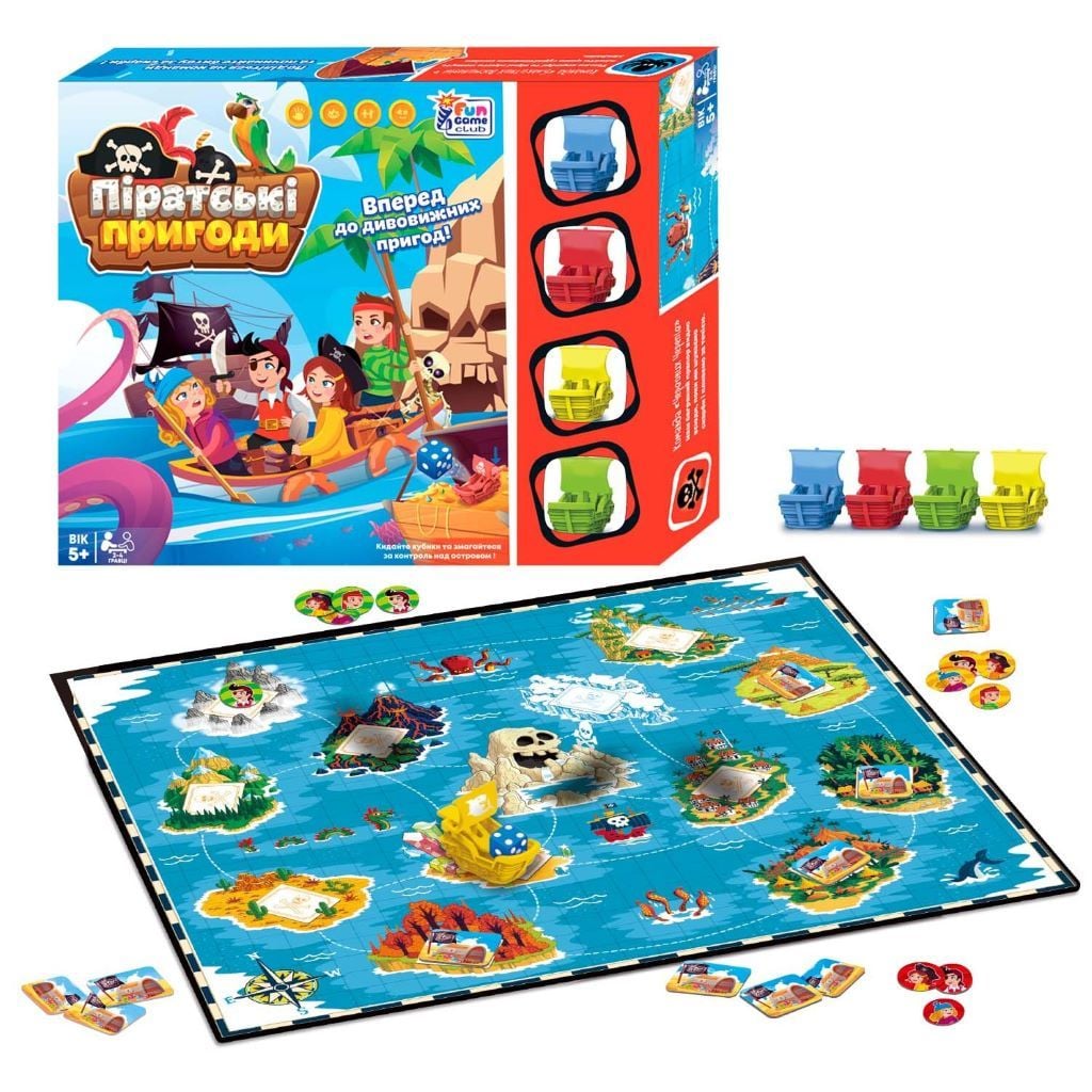 Настільна гра Піратські пригоди в коробці 33*26*5,5 см 90177 Fun Game