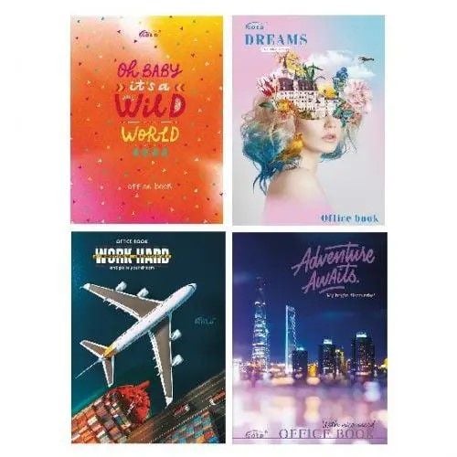 Зошит А4 96арк лінія офсет обкладинка УФлак мікс видів ТВ-24/4129-0 Бріск