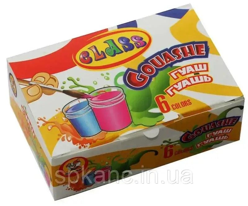Гуашь 6кол по 10мл у коробці 9*6*2см 7617 Class