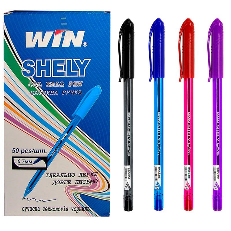 Ручка масляна синя 0,7 WIN SHELY 5369 WIN Pens