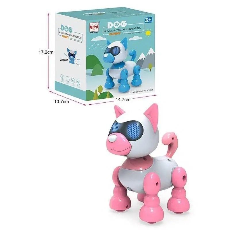 Собака-робот  на бат муз світло ходить гавкає коробка 17*14*10,5см 696-R3 Китай
